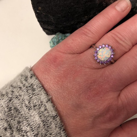 🔮Opal and Amethyst Ring - Picture 2 of 8